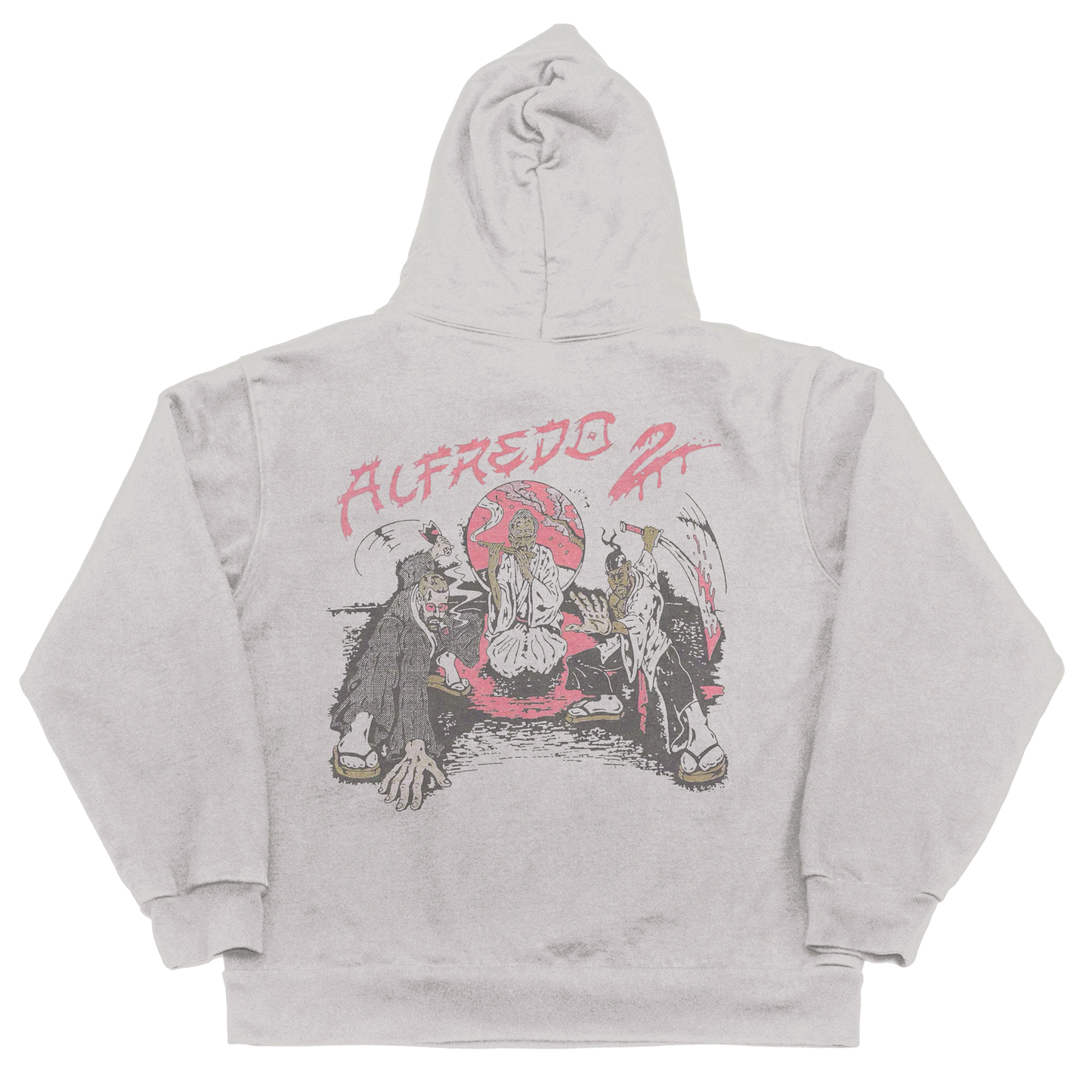 Alfredo Antonio Cartoon Hoodie - Grey
