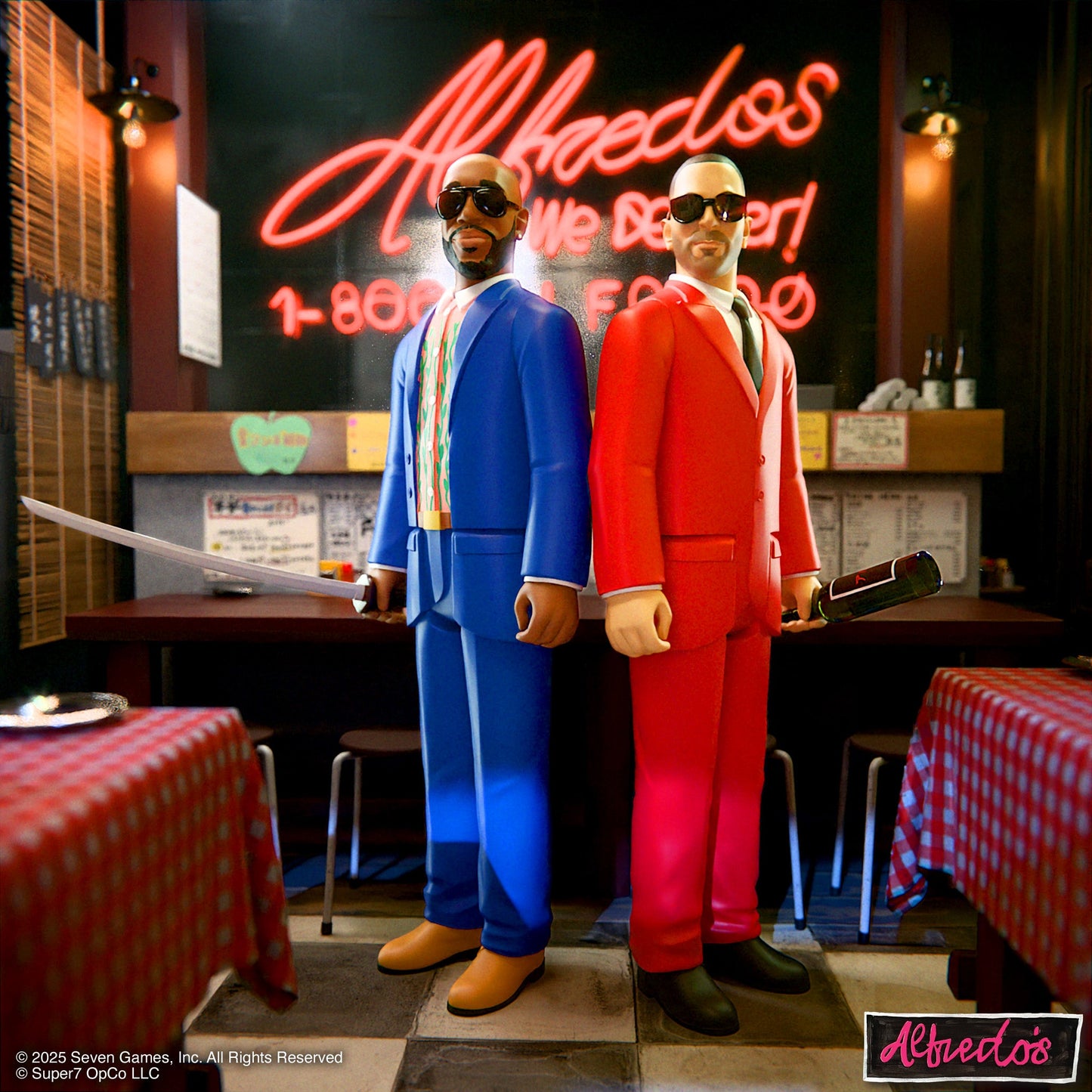 Alfredo 2 x Super 7 Action Figure Toy - 2 Pack